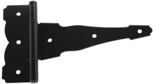 National Hardware 5.5 in. W X 8 in. L Black Steel Ornamental T Hinge 1 pk