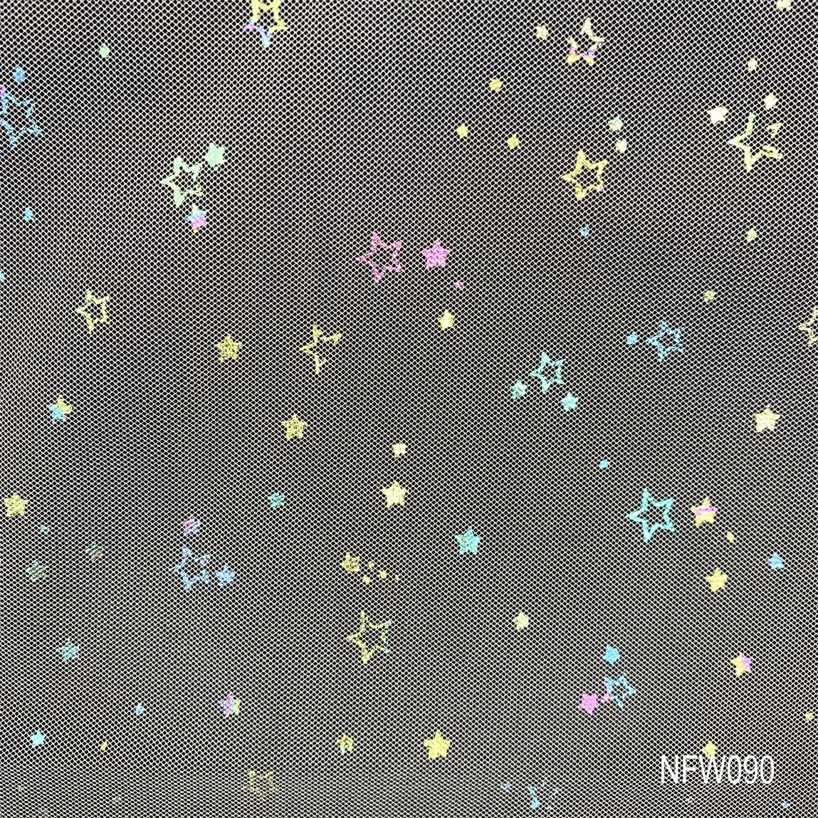 OEKO-TEX BSCI Wholesale Tulle Foil print fabric NFW086-090