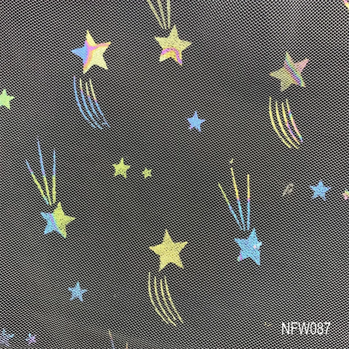 OEKO-TEX BSCI Wholesale Tulle Foil print fabric NFW086-090