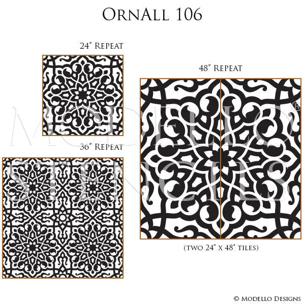 OrnAll106 Custom Vinyl Stencil