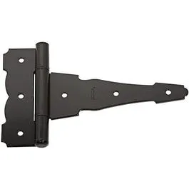 Ornamental Gate Hinge, Reversible, Black, 6-In.