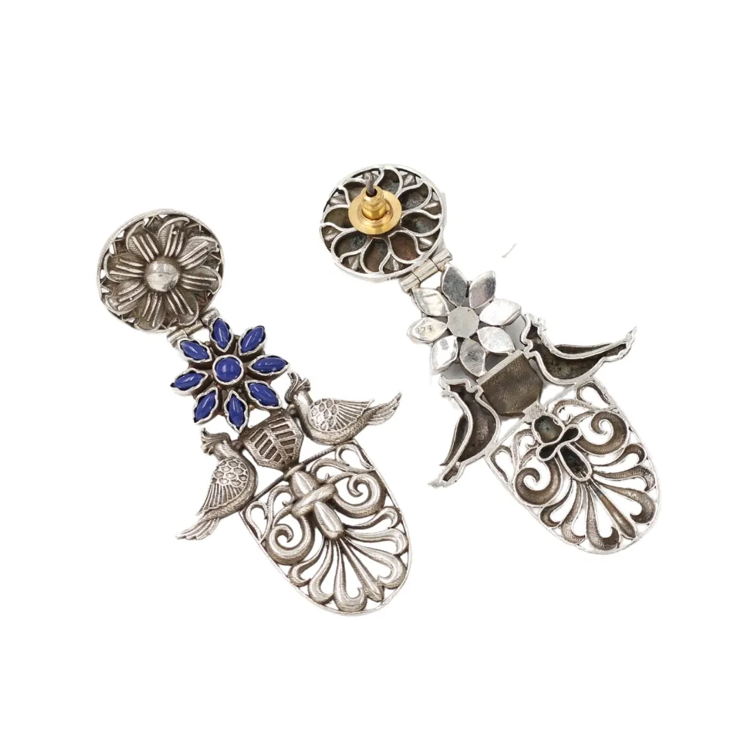 Ornamental Grace: Sangeeta Boochra Silver Handcrafted Earrings