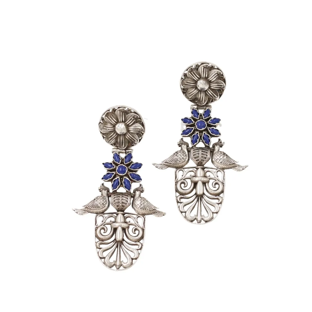 Ornamental Grace: Sangeeta Boochra Silver Handcrafted Earrings