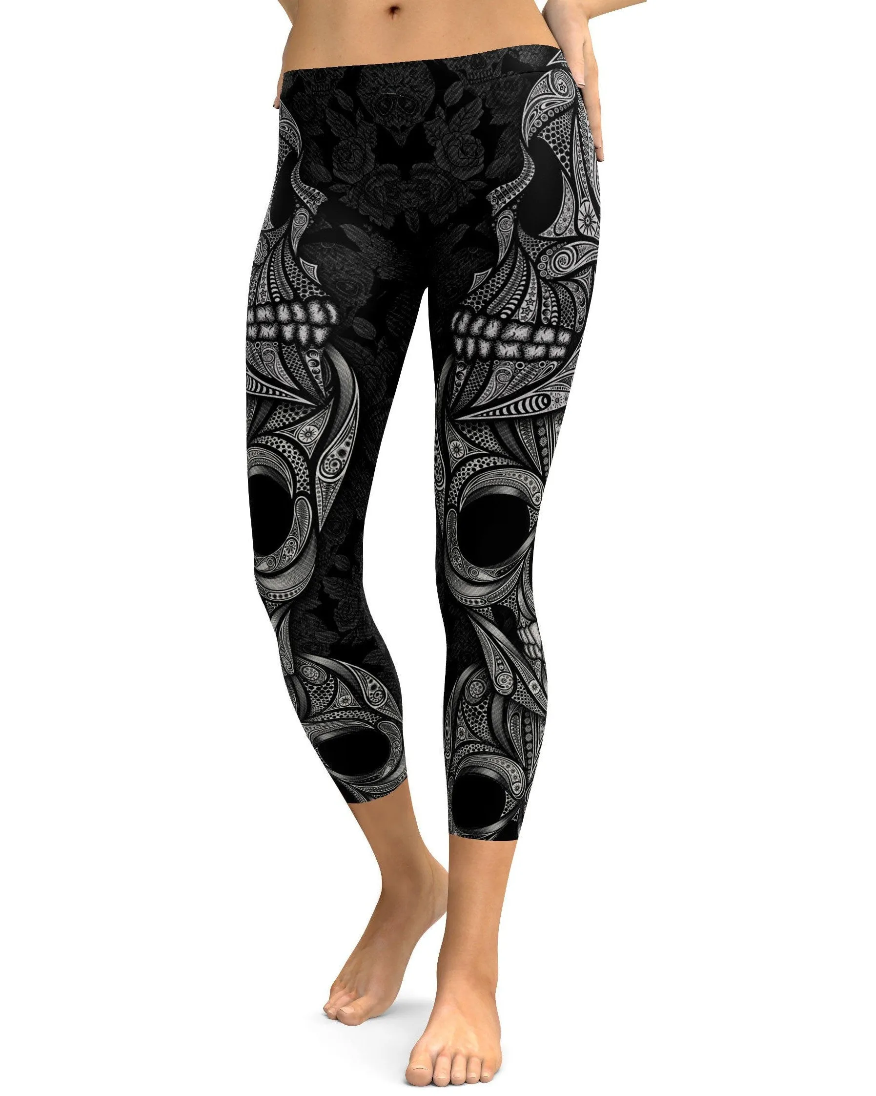 Ornamental Skull Capris