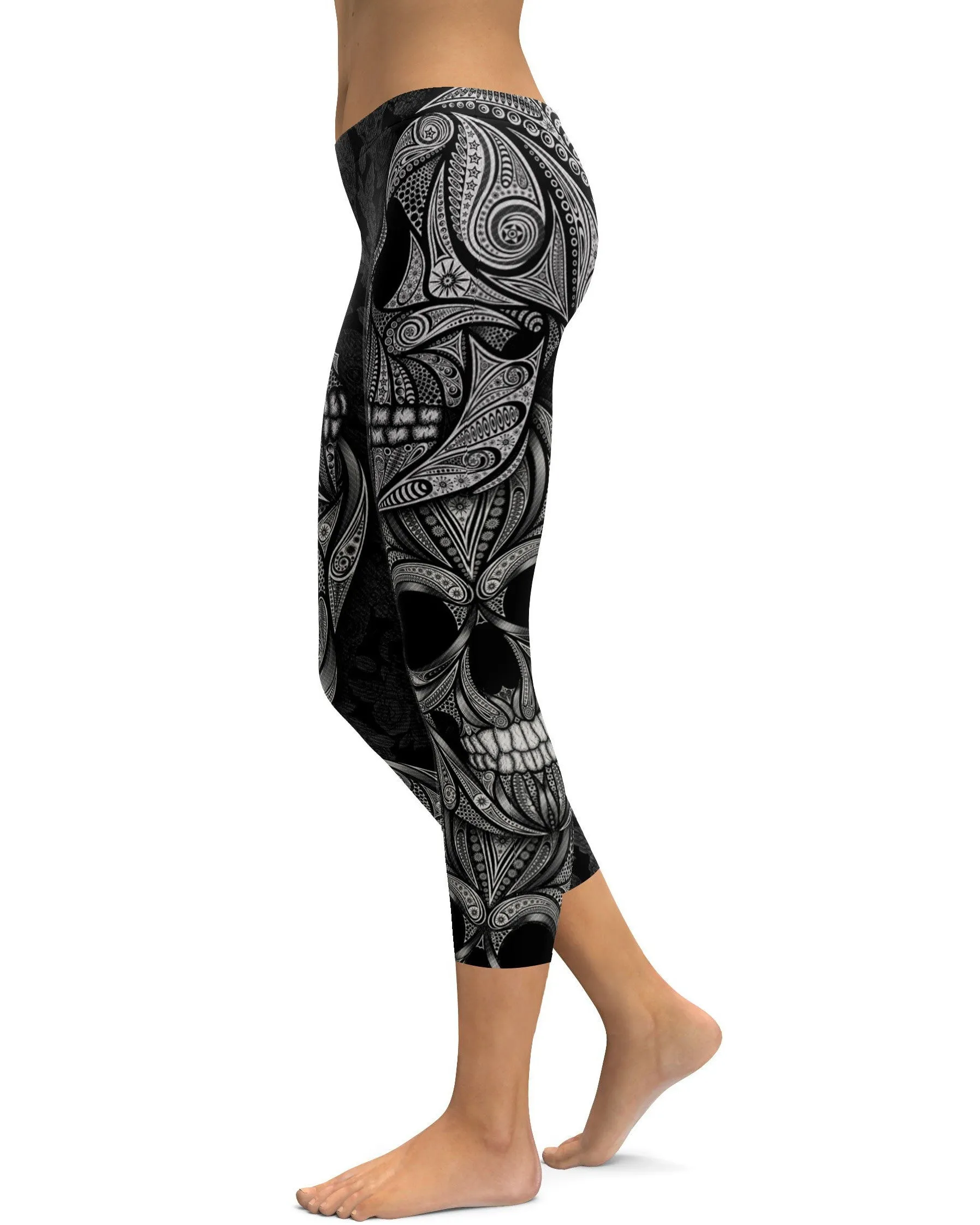 Ornamental Skull Capris