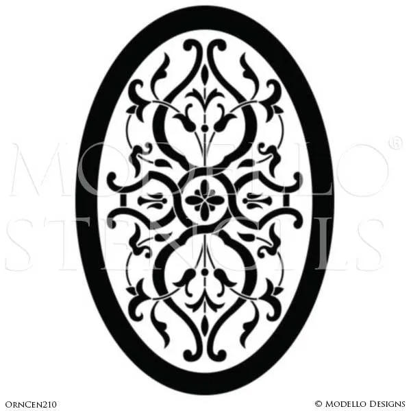 OrnCen210 Custom Medallion Stencil