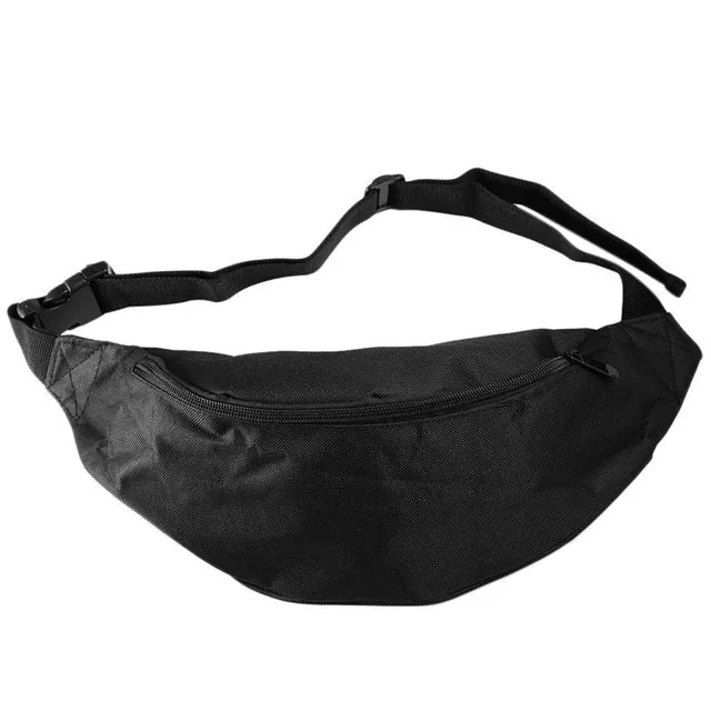 Outdoor Sport Running Hiking Bum Bag Woman Man Fanny Pack Travel Handy Waist Bag Money Belt Zip Pouch Wallet Plain