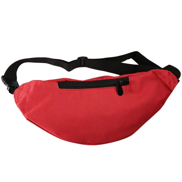 Outdoor Sport Running Hiking Bum Bag Woman Man Fanny Pack Travel Handy Waist Bag Money Belt Zip Pouch Wallet Plain