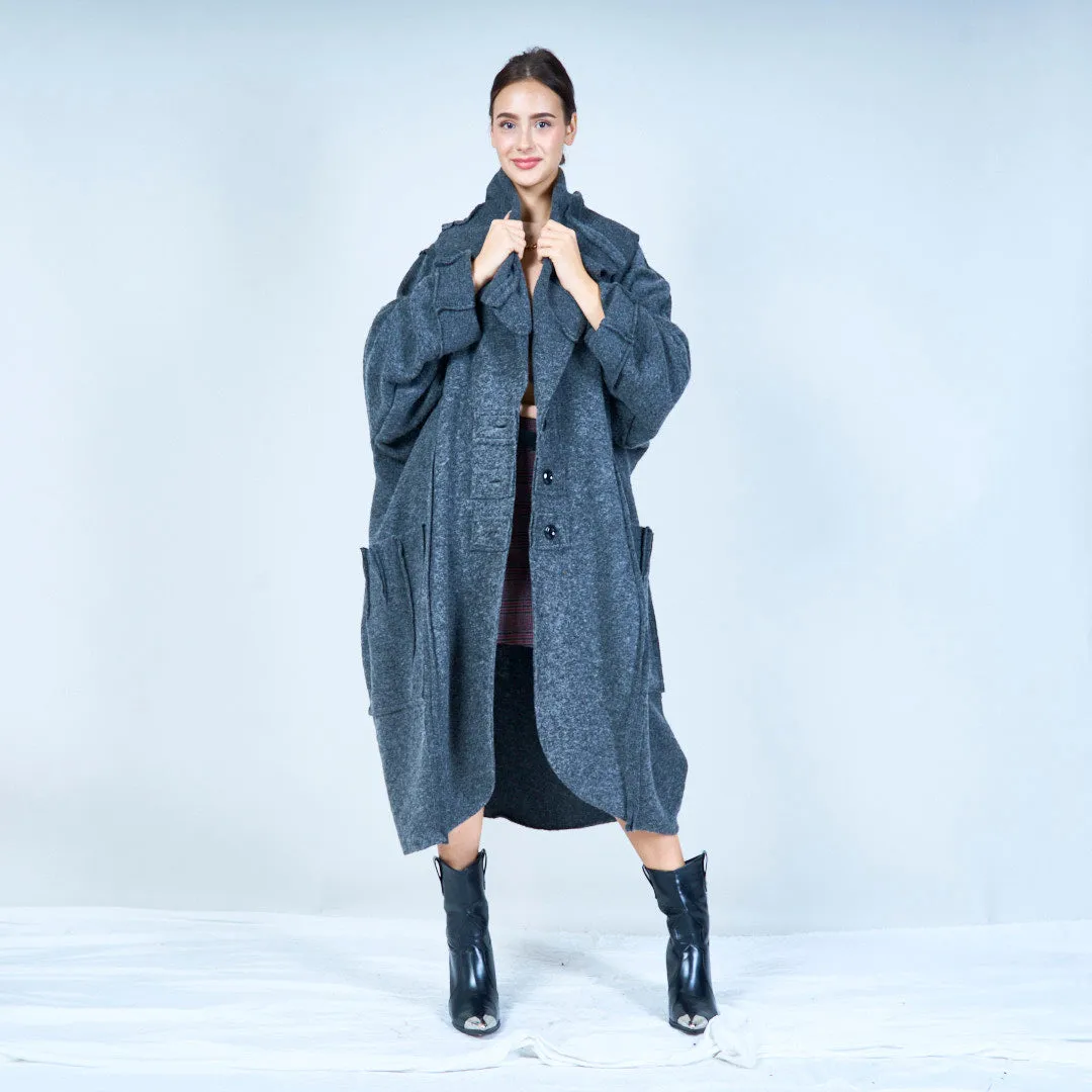 Oversized shawl-collar knit coat wholesale