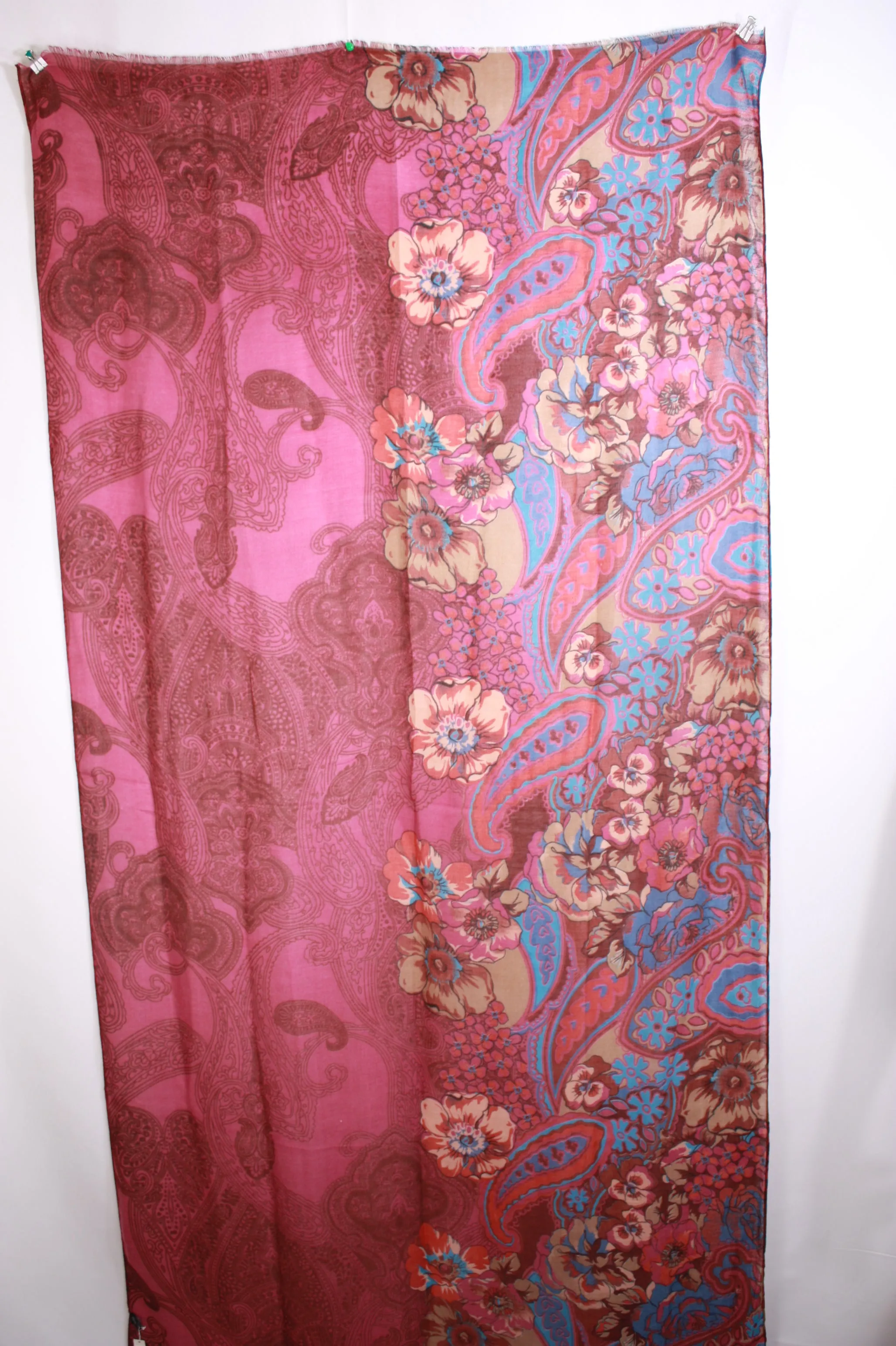 PA11 - Scarf with Ornamental Paisley Half Print