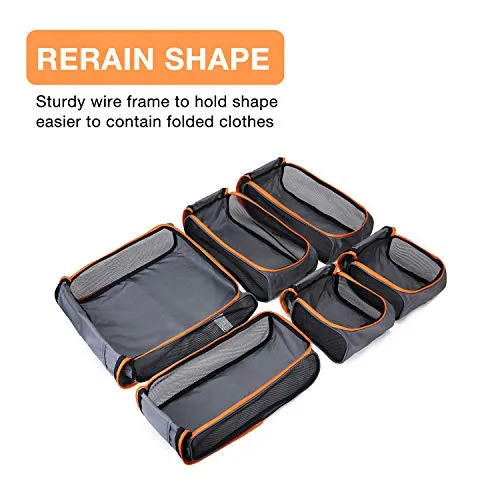 Packing Cubes for Suitcases, BAGSMART 6 Set Packing Cubes