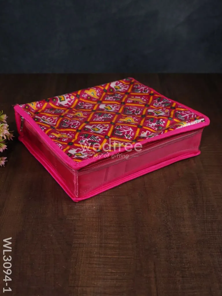 Patola Printed Jewel Pouch (10x9) - WL3094