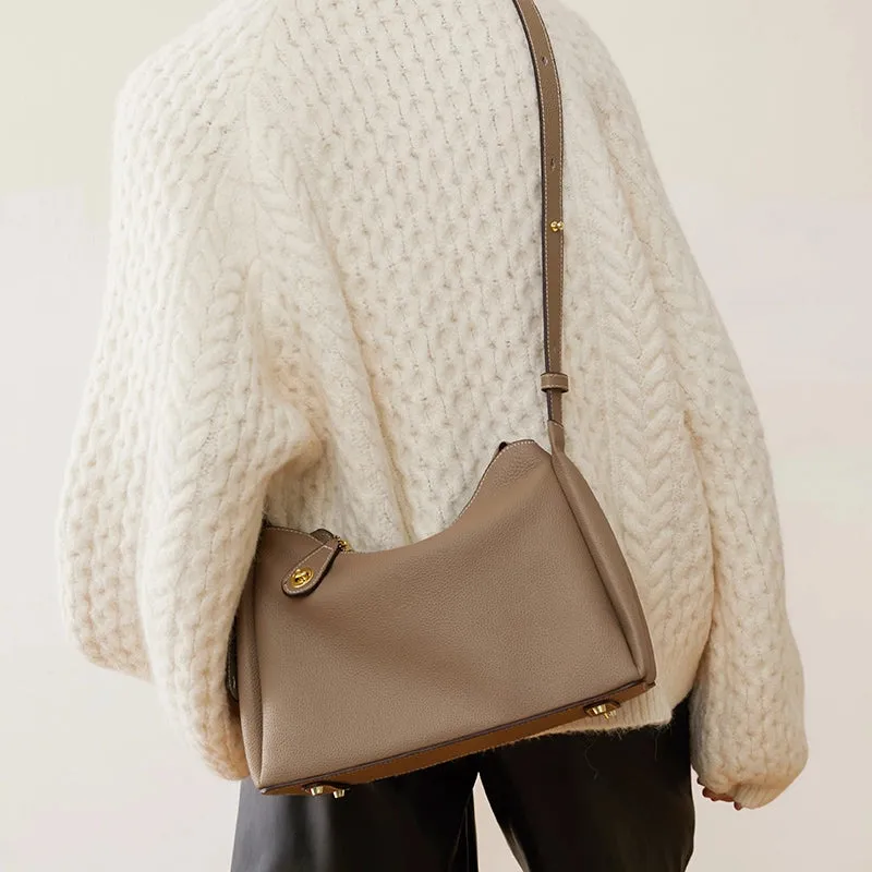 Pebbled Leather Convertible Crossbody Bag