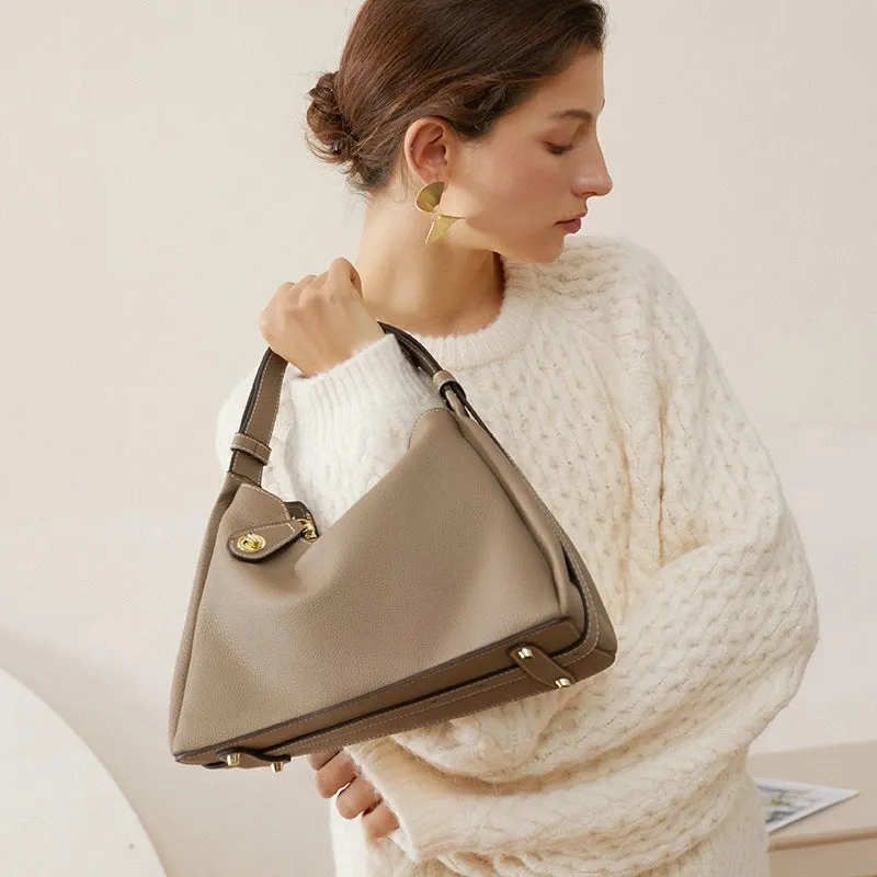 Pebbled Leather Convertible Crossbody Bag