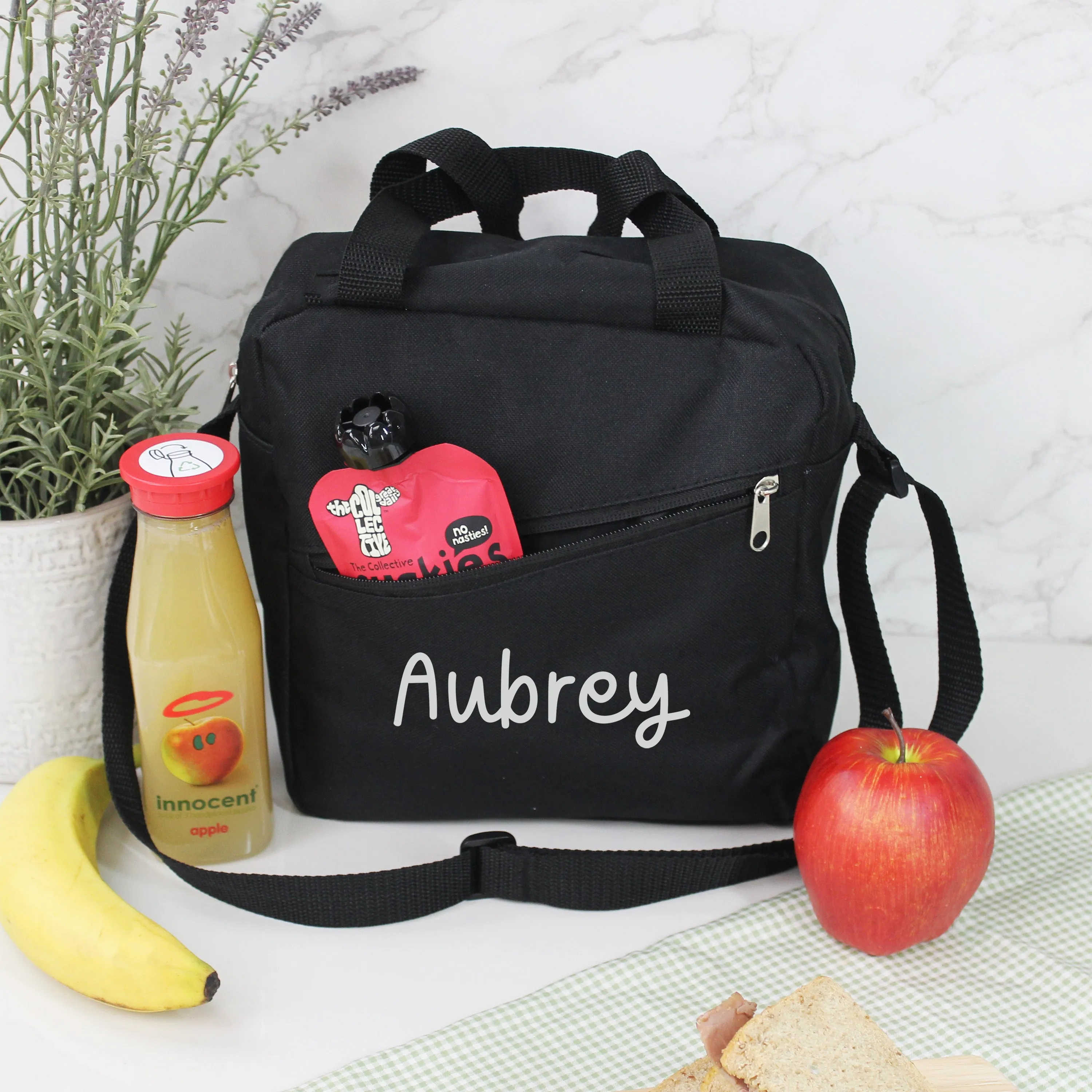 Personalised Kids Insulated Lunch Bag with Shoulder Strap & Carry Handle