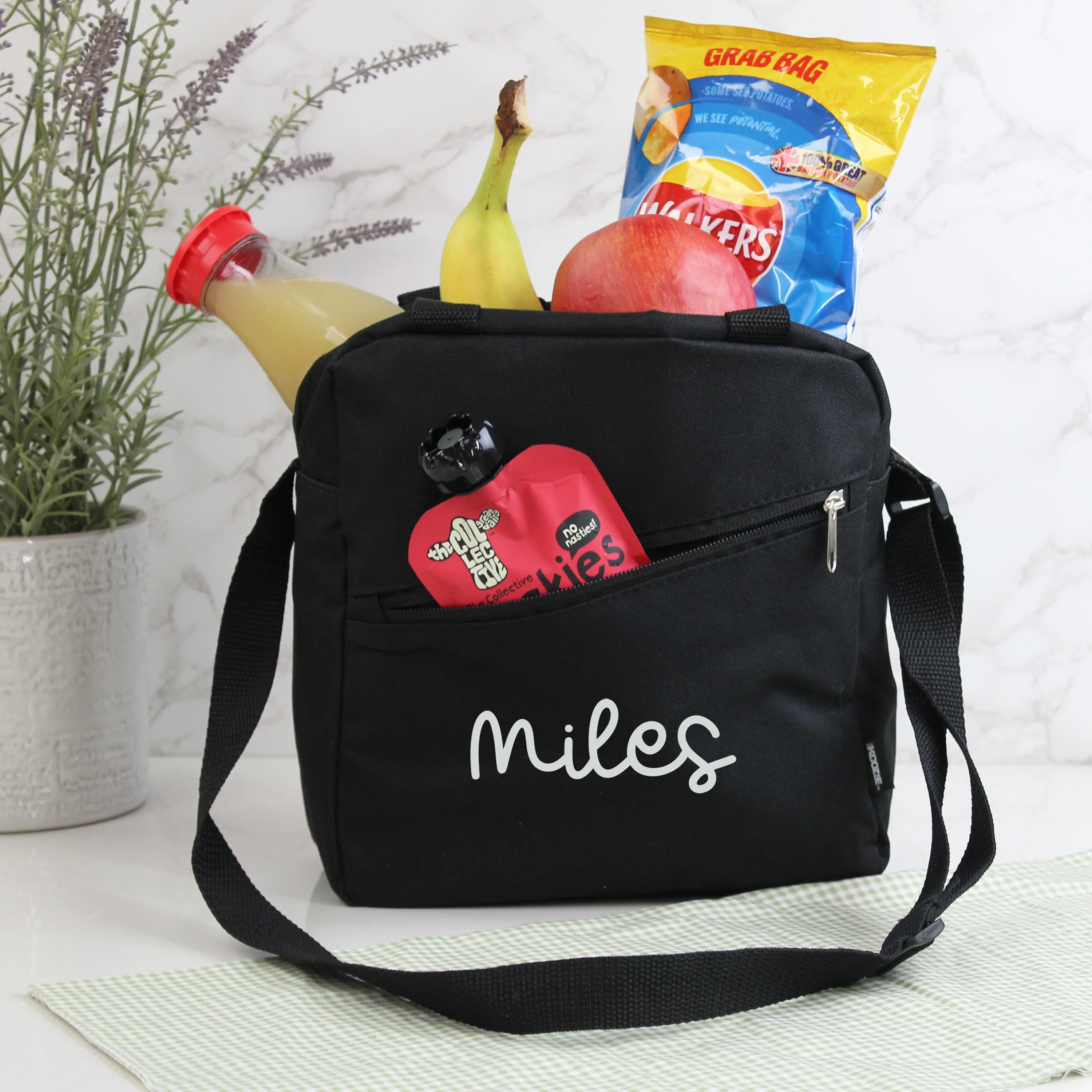 Personalised Kids Insulated Lunch Bag with Shoulder Strap & Carry Handle