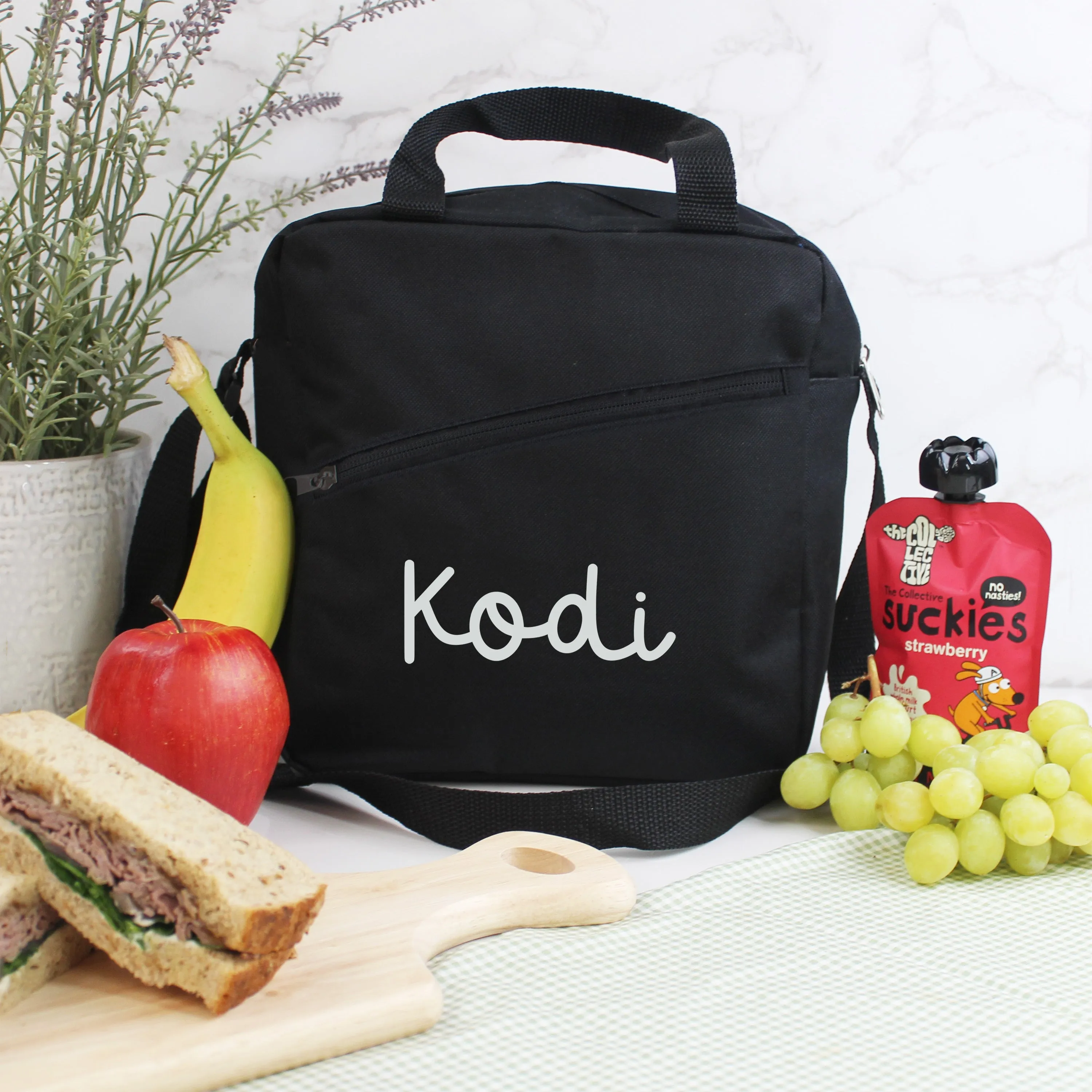 Personalised Kids Insulated Lunch Bag with Shoulder Strap & Carry Handle