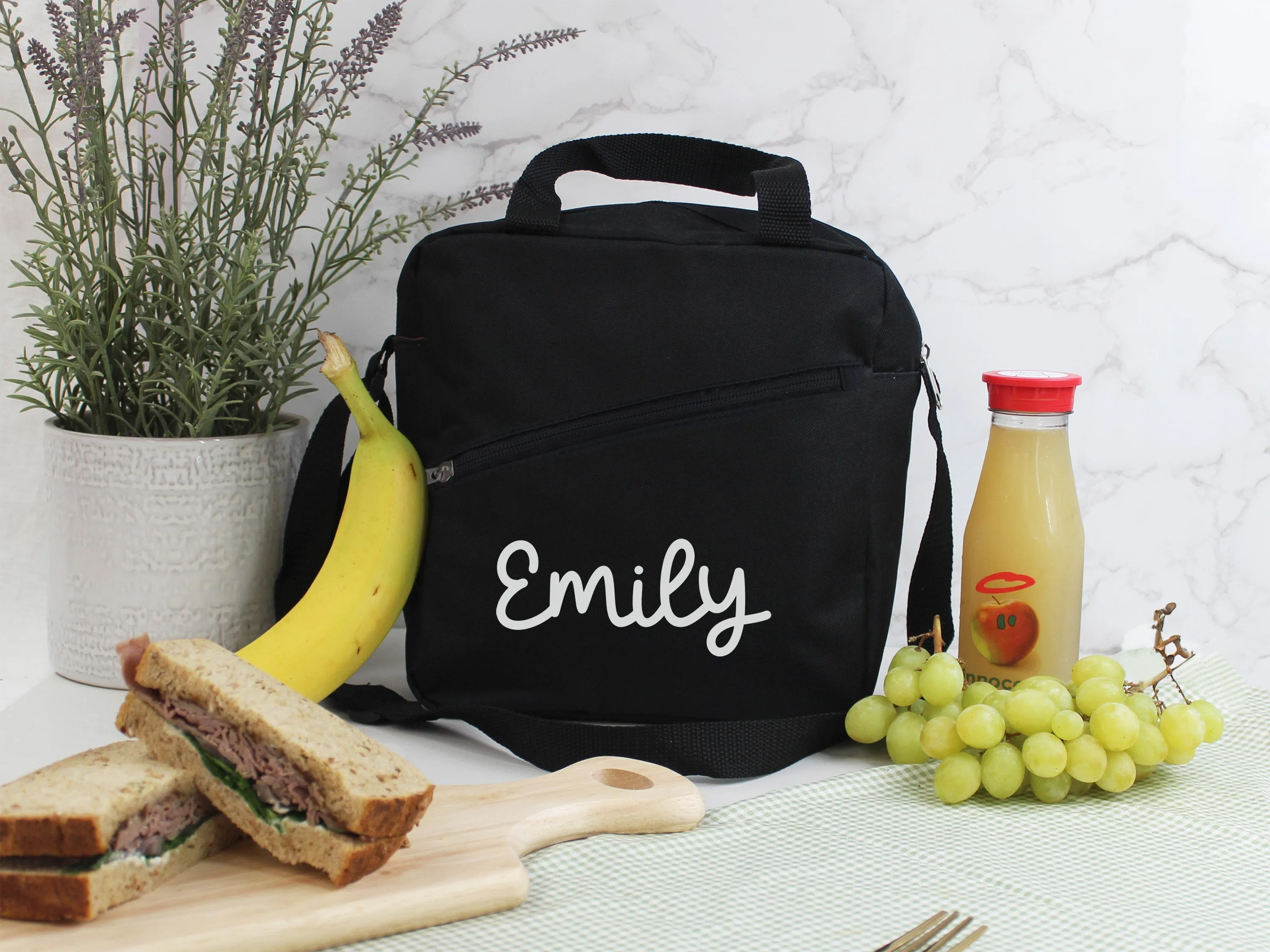 Personalised Kids Insulated Lunch Bag with Shoulder Strap & Carry Handle