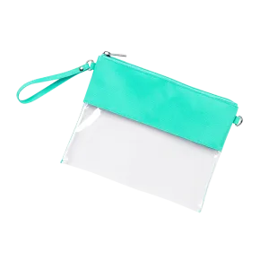 Personalized Clear Stadium Approved Crossbody Purse, Clutch, Wristlet, Concert In Mint