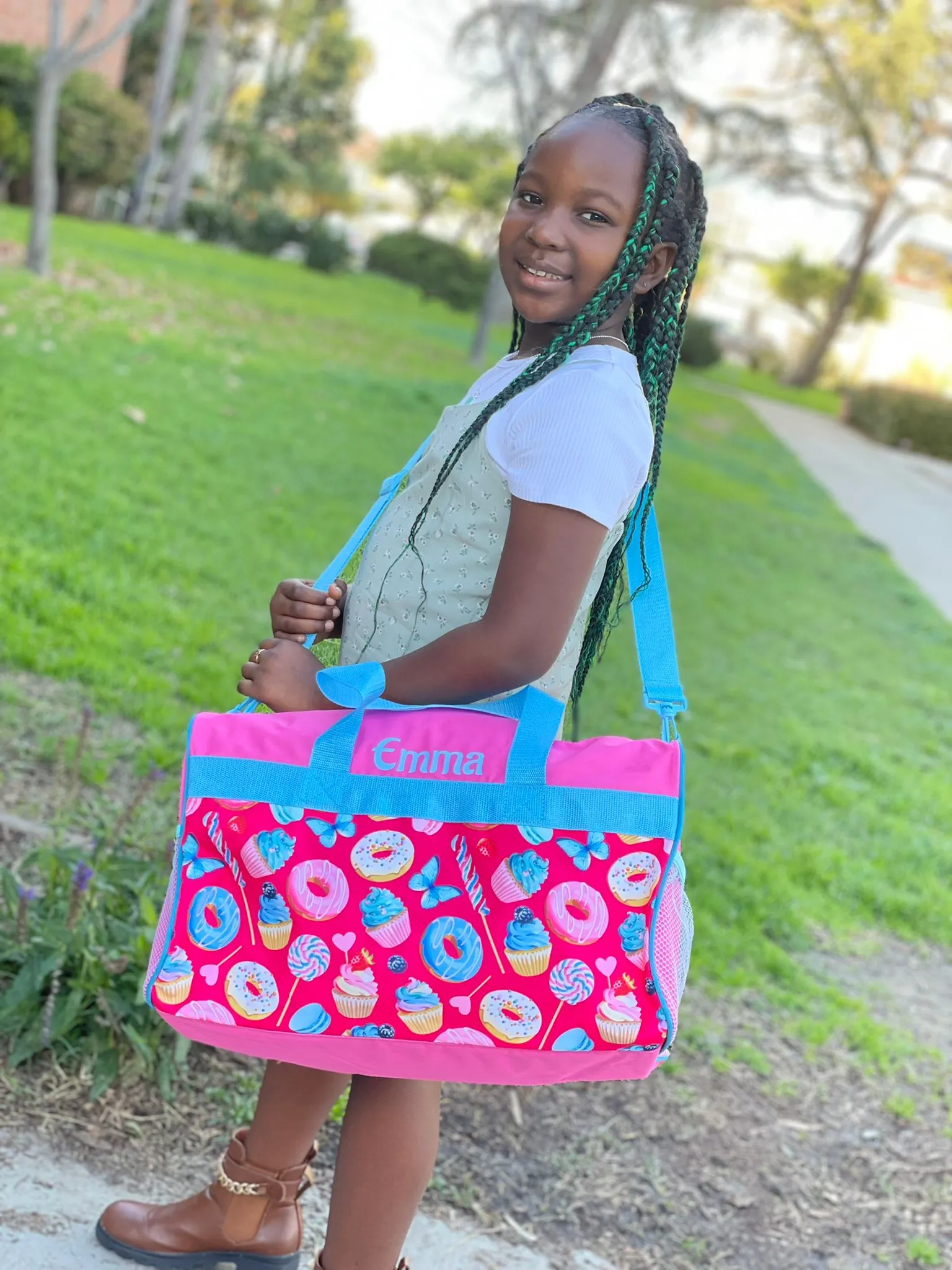 Personalized Kid's Travel Duffel Bag - Sweet Treats