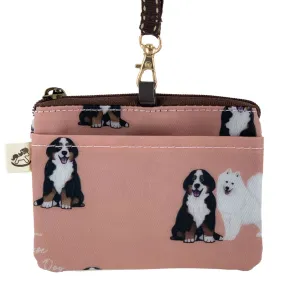 Pink Bernese Samoyed Card & Coin Purse