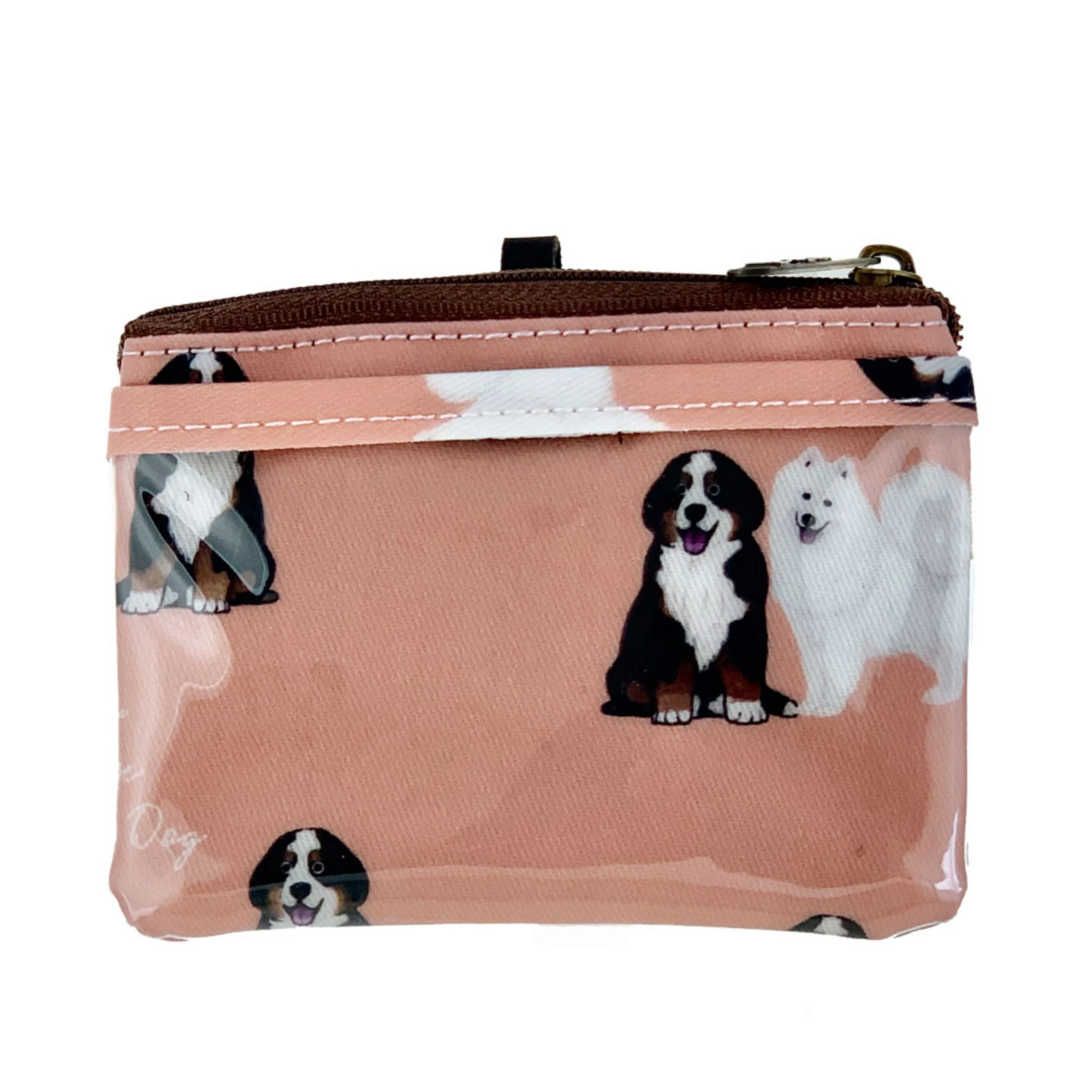 Pink Bernese Samoyed Card & Coin Purse