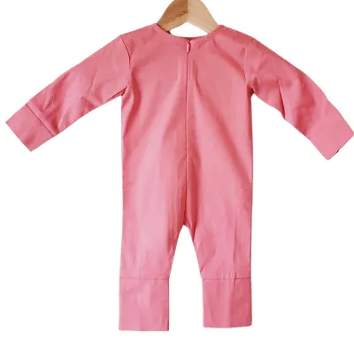 Pink Boho Grow With Me Adjustable  Rompers Baby Clothes For Girls