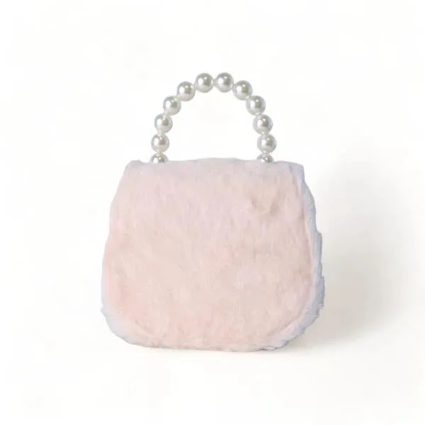 Pink Butterfly Furry Purse