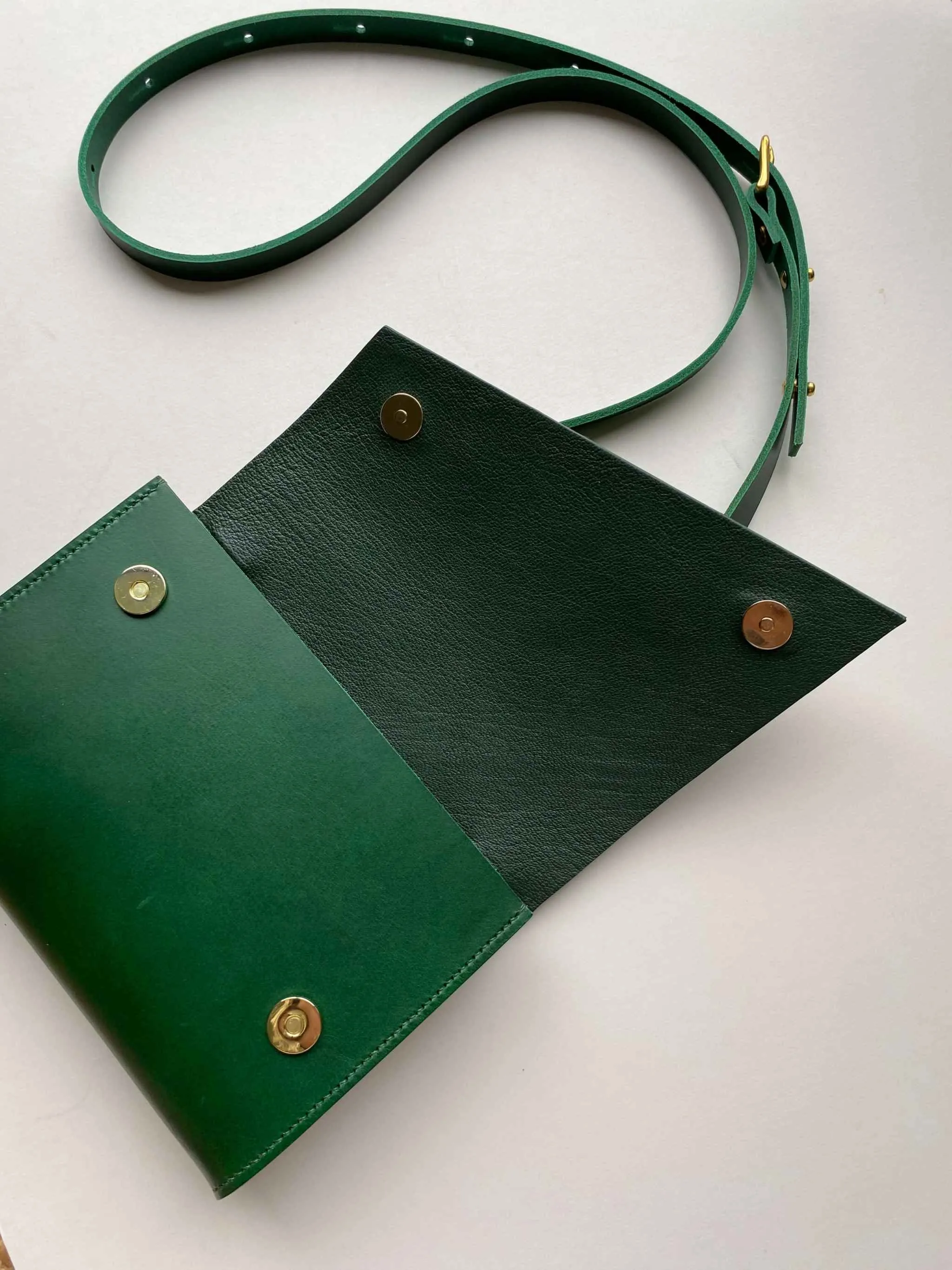 Pioneer Mini Green Leather Crossbody Bag