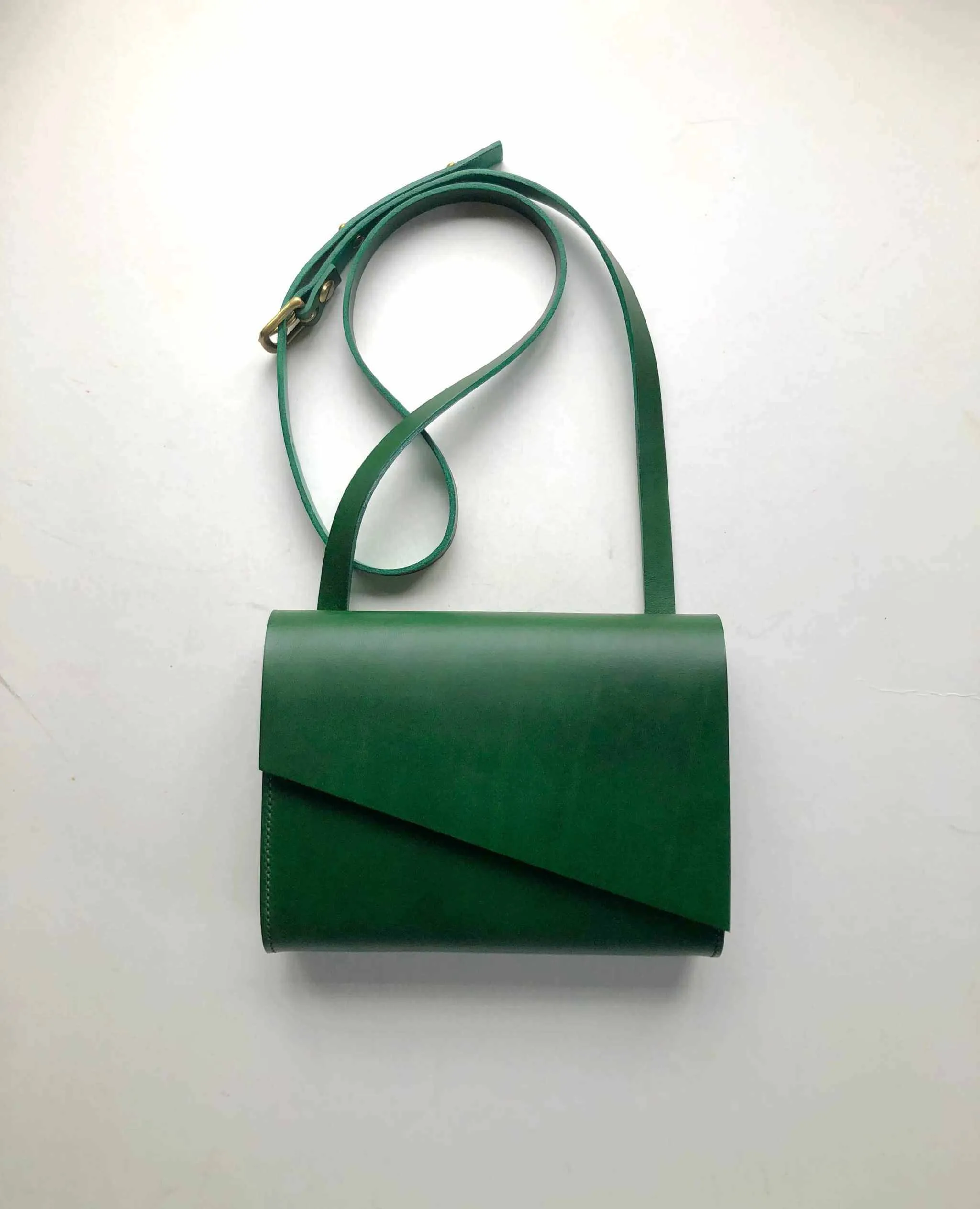 Pioneer Mini Green Leather Crossbody Bag