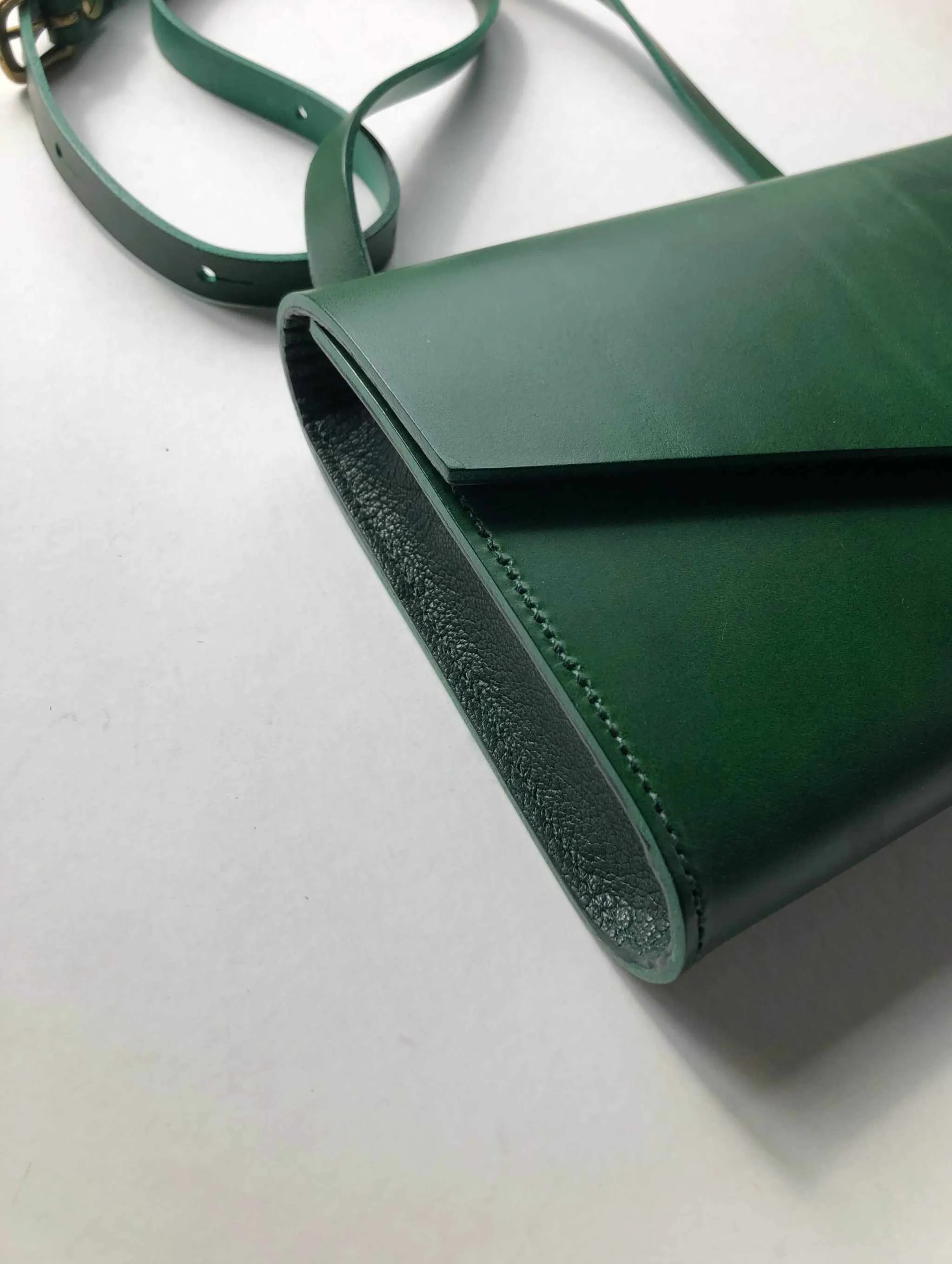 Pioneer Mini Green Leather Crossbody Bag