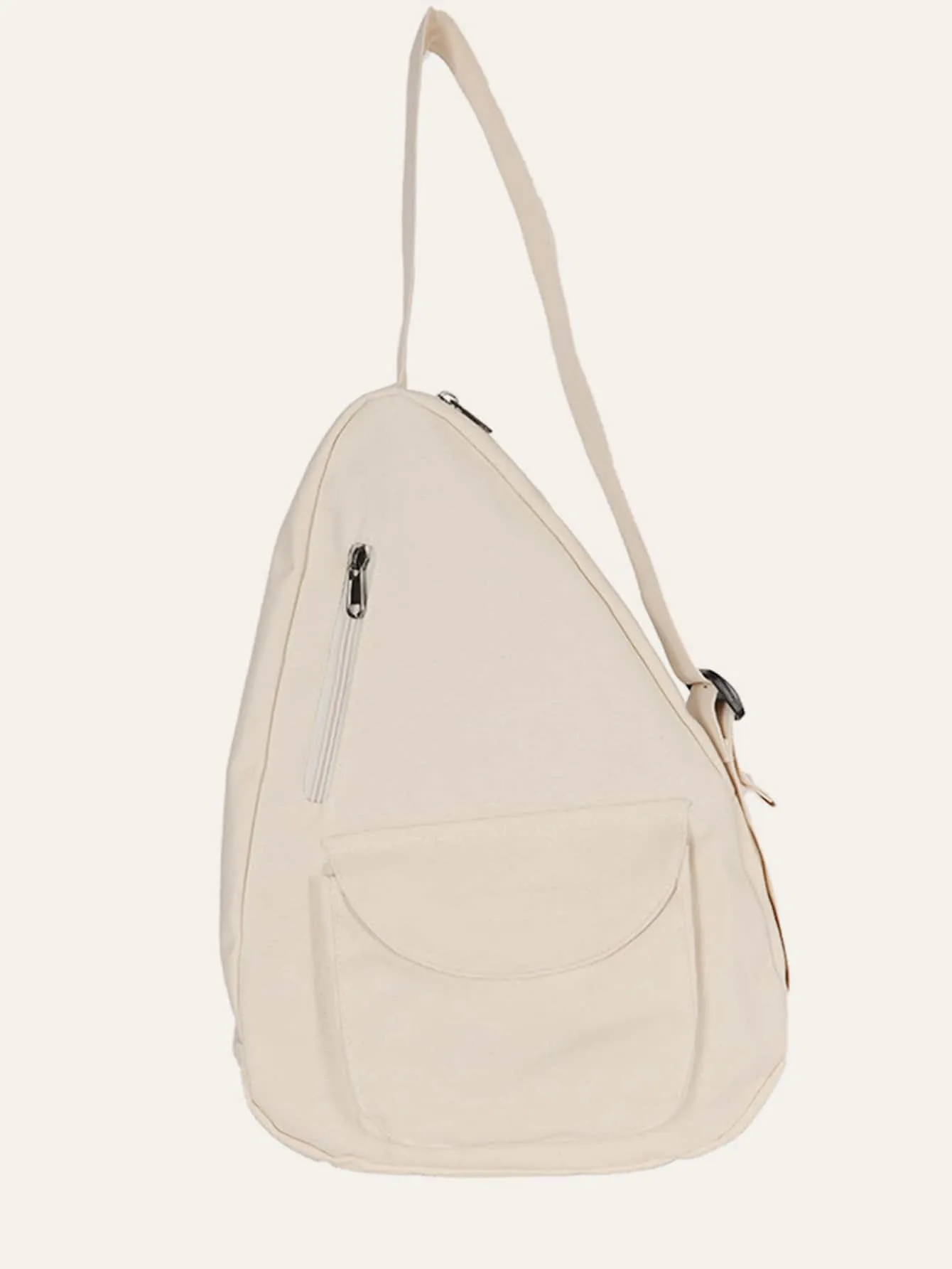 Pocket Front Canvas Crossbody Bag