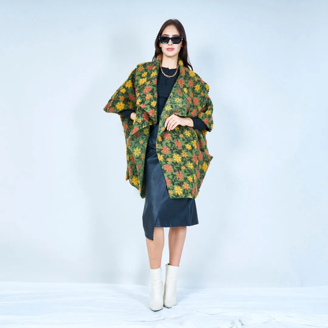 Polka dot hooded knit cape wholesale