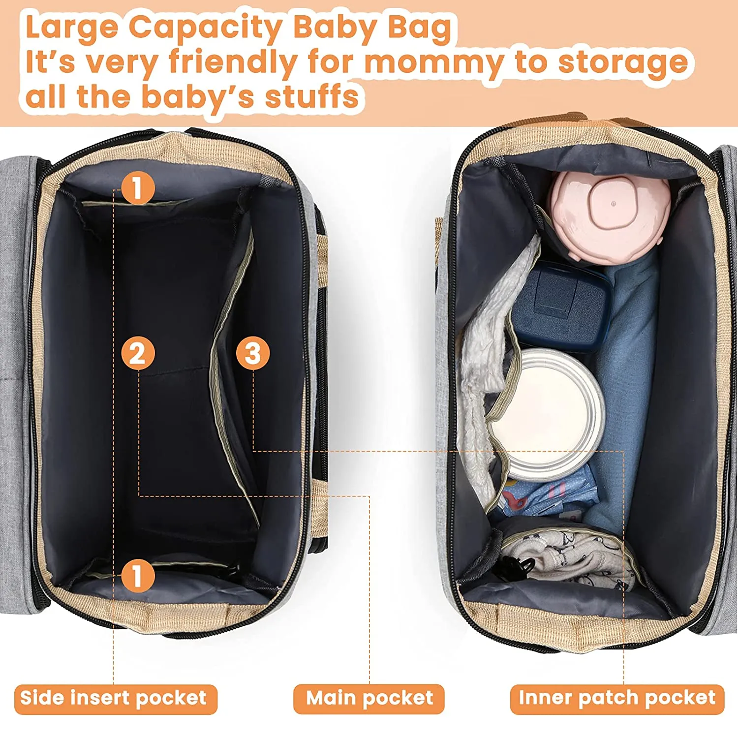 Portable Baby Nappy Changing Bed Bag