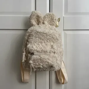 Preschool Children's Fur Backpack - White