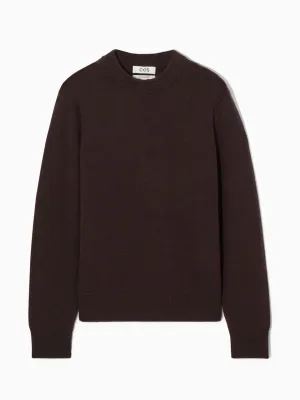 Pure cashmere dark brown jumper