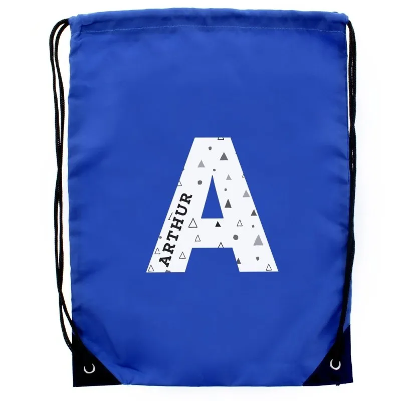 Pure Essence Greetings Personalised Initial Kit Bag (Blue)