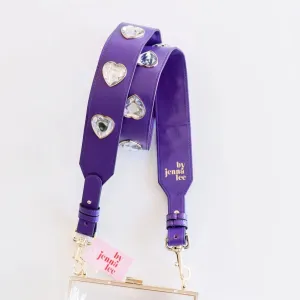 Purple Strap w/ Clear Hearts