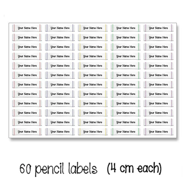 ""Plain Stitches" School labels packs