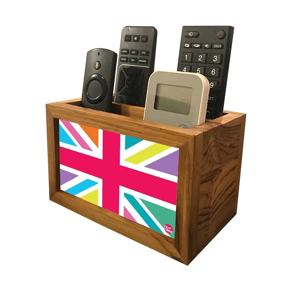 Remote Control Stand Holder Organizer For TV / AC Remotes -  Multicolor Flag