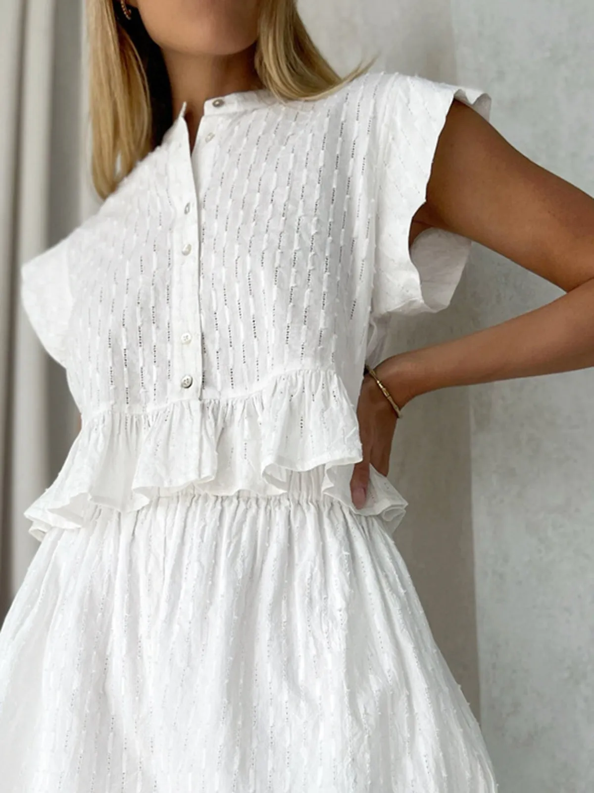 Short Sleeve Graceful Cotton Shorts Set