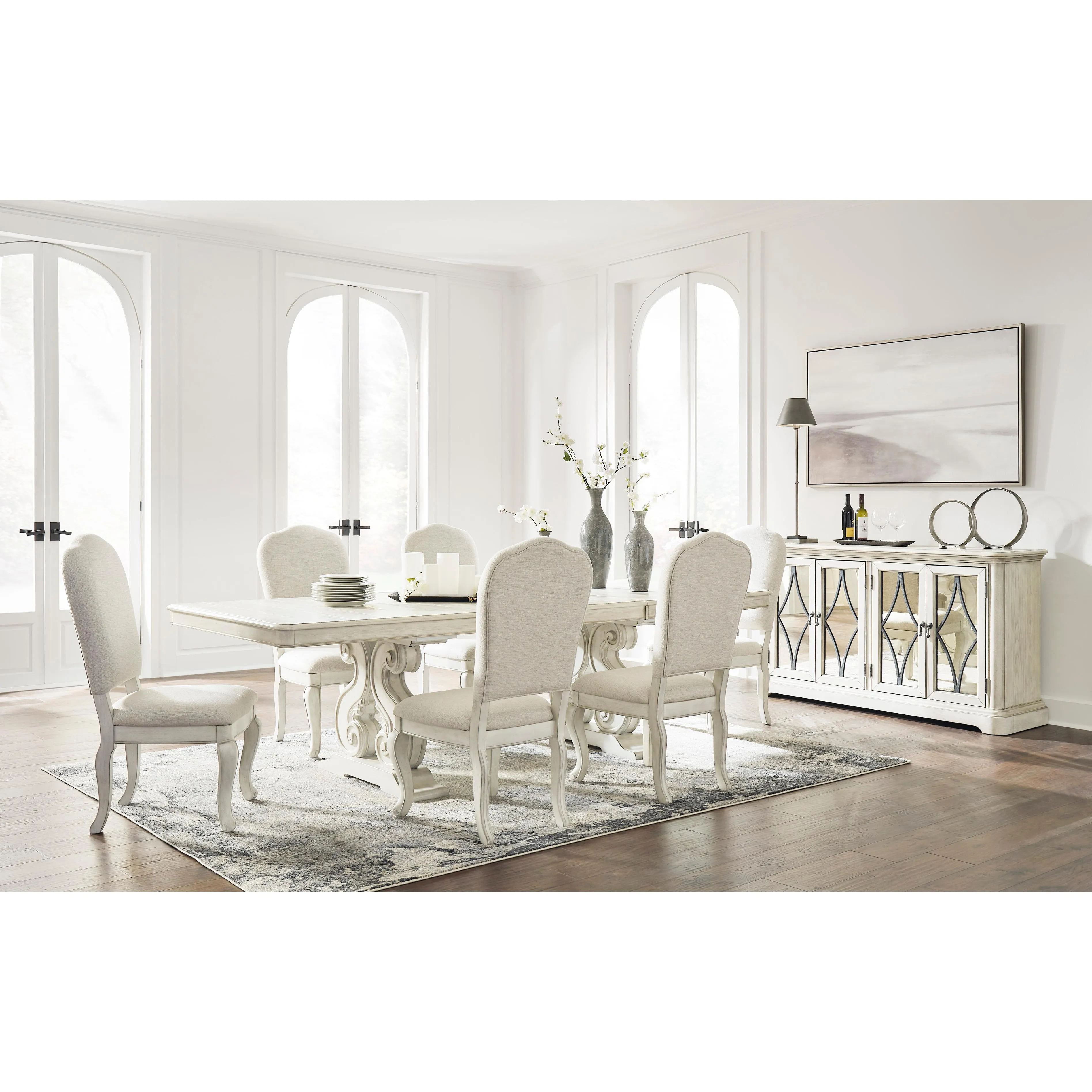 Signature Design by Ashley Arlendyne Dining Table with Pedestal Base D980-55B/D980-55T