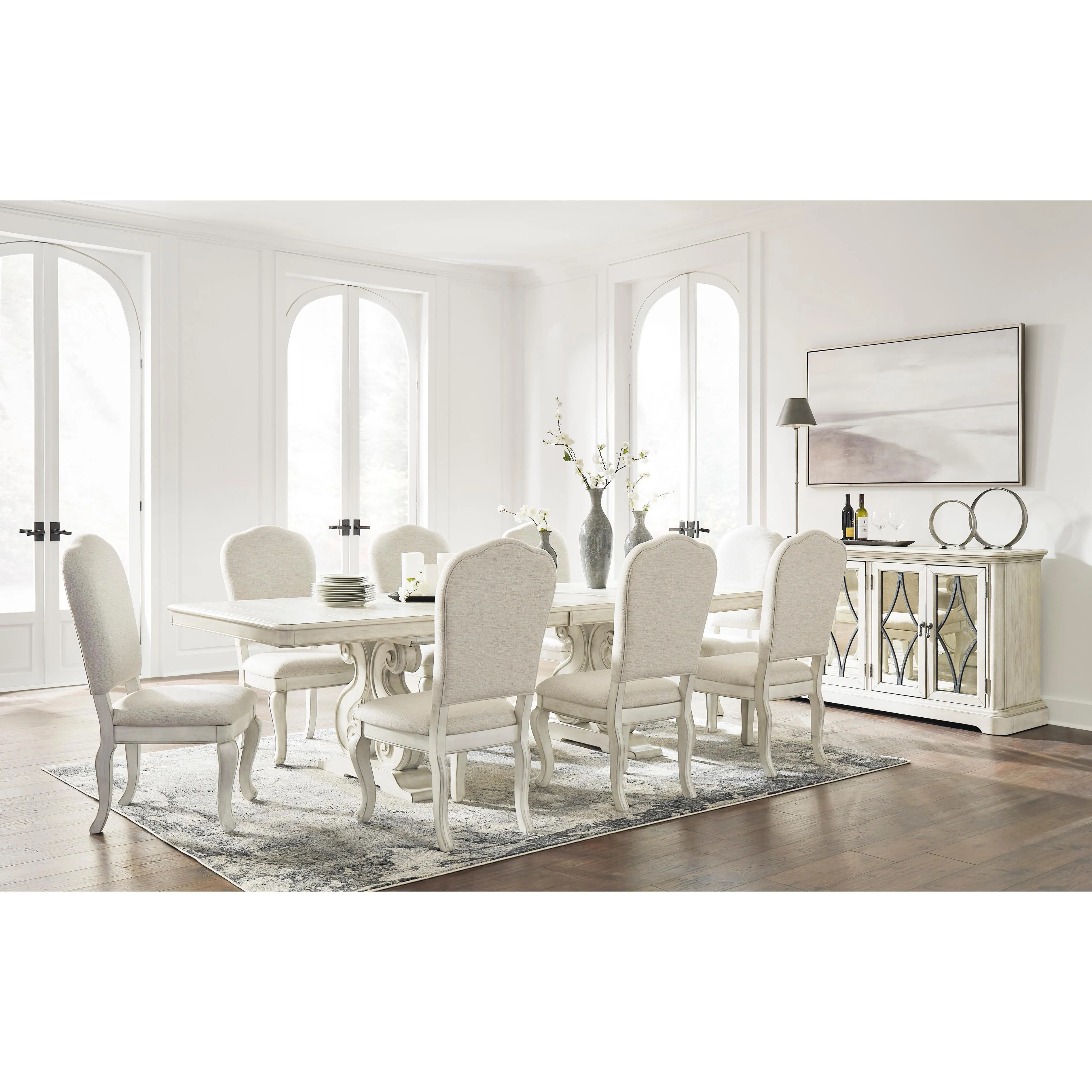 Signature Design by Ashley Arlendyne Dining Table with Pedestal Base D980-55B/D980-55T