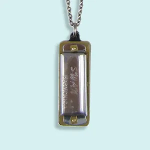 SILVER HARMONICA NECKLACE