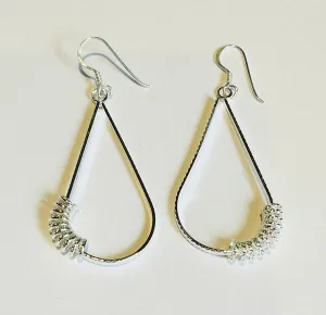 Silver Teardrop Hook Earrings (PG80)