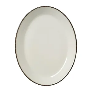 Steelite Charcoal Dapple Oval Coupe Plates 280mm (Pack of 12) - VV1321