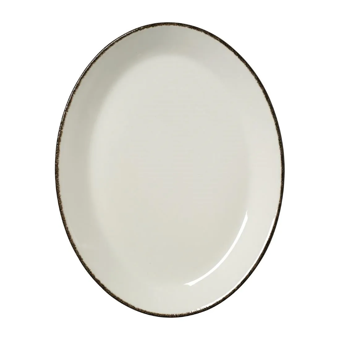 Steelite Charcoal Dapple Oval Coupe Plates 280mm (Pack of 12) - VV1321