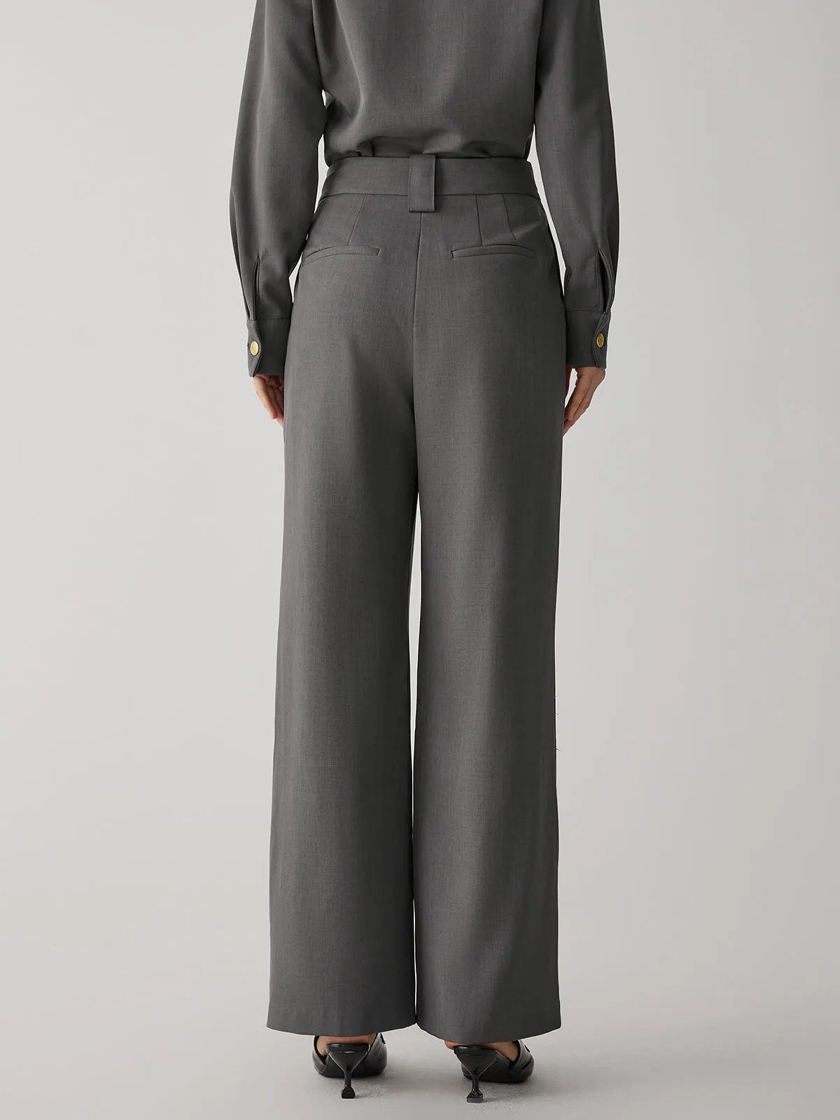 Straight Leg Graceful Suit Pants