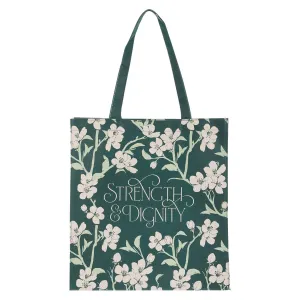 Strength and Dignity Green Non-Woven Tote Bag