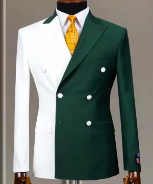 Striking Green and White Suit